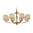Load image into Gallery viewer, Crystal Column Brass Chandelier