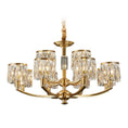 Load image into Gallery viewer, Crystal Column Brass Chandelier
