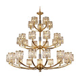 Load image into Gallery viewer, Crystal Column Brass Chandelier