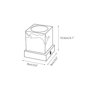 Cube Marble Table Lamp – detail 3 — Dimension drawings 1