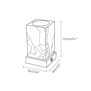 Cube Marble Table Lamp – detail 4 — Dimension drawings 2
