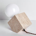 Load image into Gallery viewer, Cube Stone Table Lamp