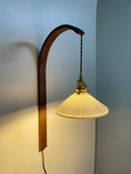 Load image into Gallery viewer, Curved Walnut Ceramic Plug-in Wall Light