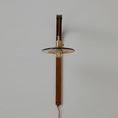 Load image into Gallery viewer, Curved Walnut Ceramic Plug-in Wall Light