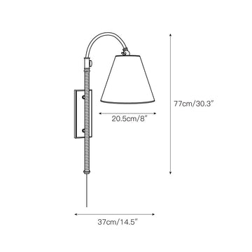 Curves Plug-In Sconce – detail 3 — Dimension drawings 1