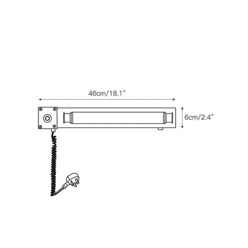 Cutshall Plug-in Wall Lamp – detail 3 — Dimension drawings 1