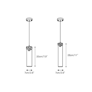 Dansani Lyra Alabaster Pendant Light – detail 3 — Dimension drawings 1