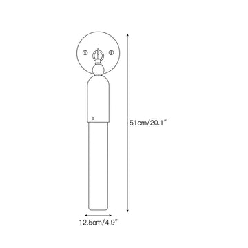 Darby Alabaster Wall Sconce – detail 3 — Dimension drawings 1
