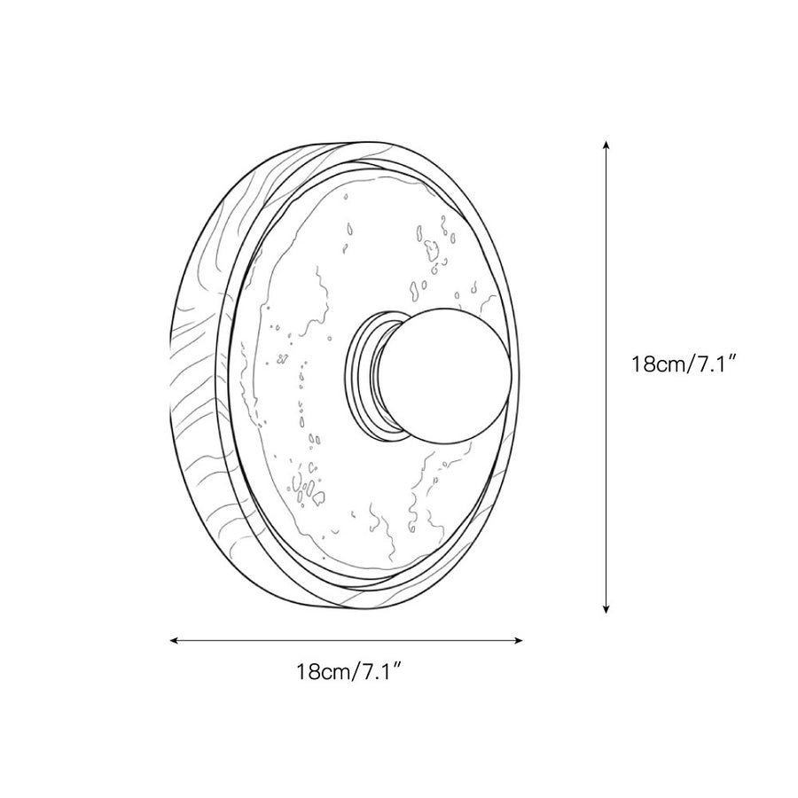 Dario Travertine Wall Sconce – detail 3 — Dimension drawings 1
