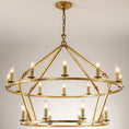 Load image into Gallery viewer, Darlana Two-Tiered Ring Chandelier