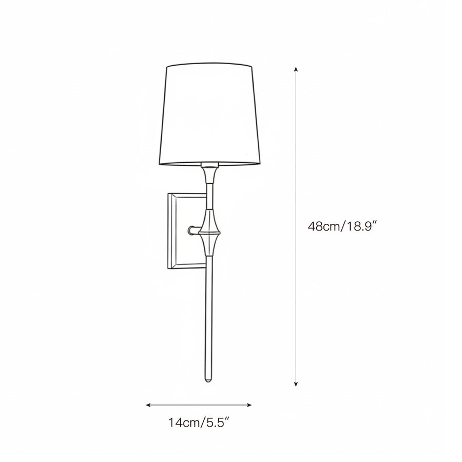 Dauphine Wall Sconce – detail 3 — Dimension drawings 1