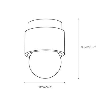 Davise Flush Mount – detail 3 — Dimension drawings 1