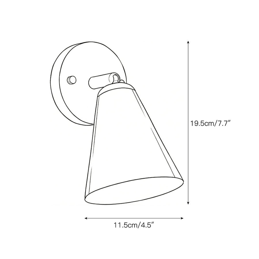 Dax Brass Wall Lamp – detail 4 — Dimension drawings 2