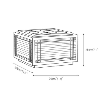 Deck Outdoor Post Light – detail 4 — Dimension drawings 2