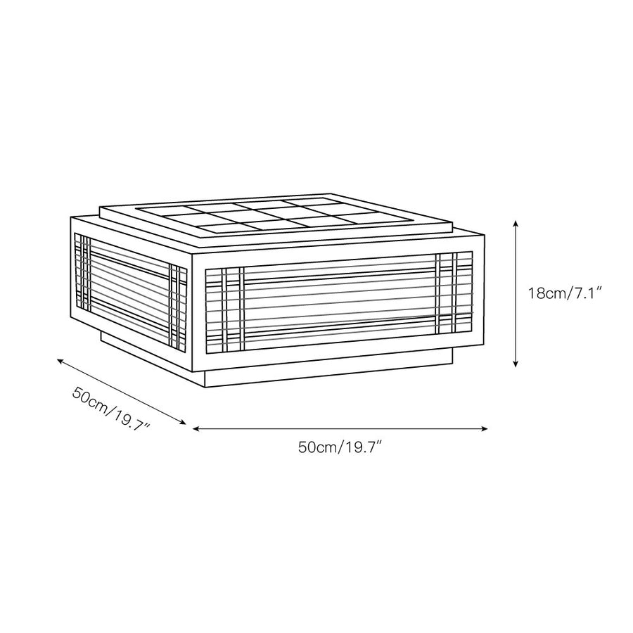 Deck Outdoor Post Light – detail 5 — Dimension drawings 3