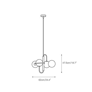 Decora Chandelier – detail 3 — Dimension drawings 1