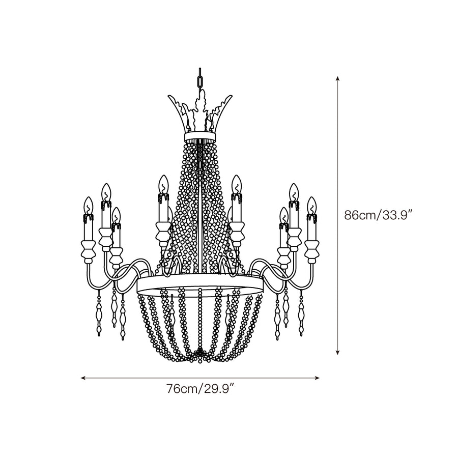 Delacroix Chandelier – detail 4 — Dimension drawings 2