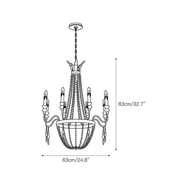 Delacroix Chandelier – detail 3 — Dimension drawings 1
