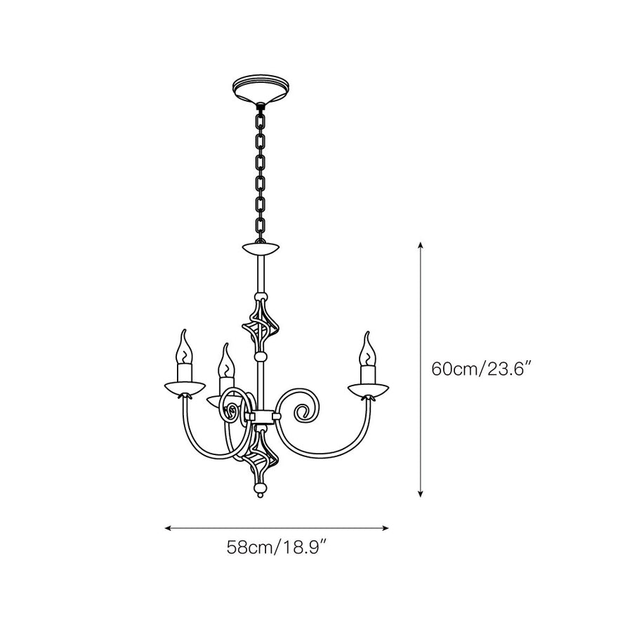Delft Chandelier – detail 3 — Dimension drawings 1
