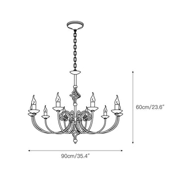 Delft Chandelier – detail 4 — Dimension drawings 2