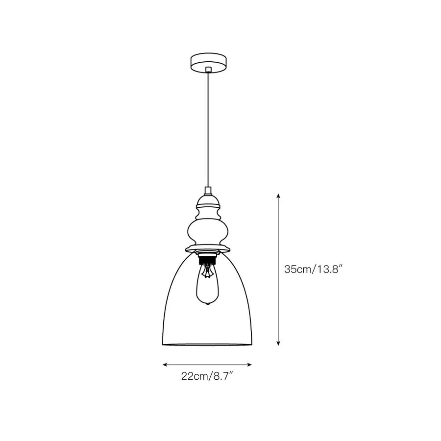 Delmare Glass Pendant Lamp – detail 3 — Dimension drawings 1