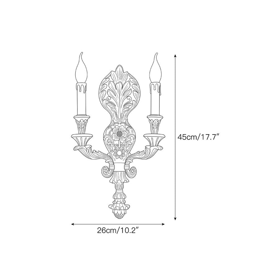 Delphis Wall Sconce – detail 3 — Dimension drawings 1