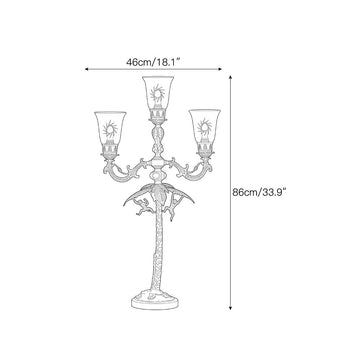 Delray Palm Table Lamp – detail 3 — Dimension drawings 1
