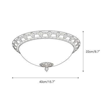 Deltana Flush Ceiling Lamp – detail 4 — Dimension drawings 2