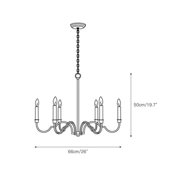 Demi Chandelier – detail 3 — Dimension drawings 1