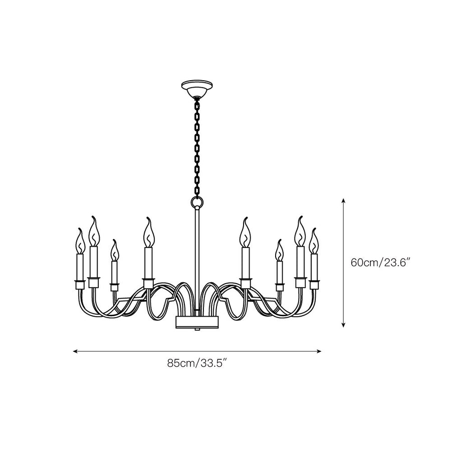 Demi Chandelier – detail 4 — Dimension drawings 2