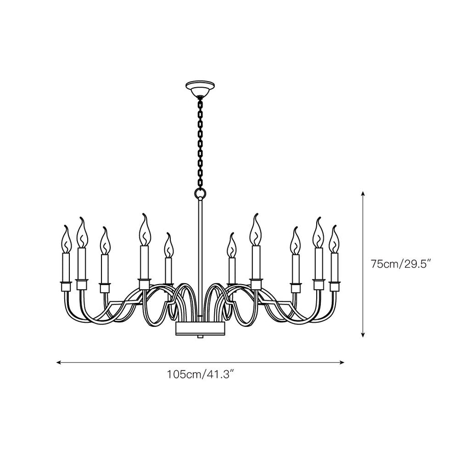 Demi Chandelier – detail 5 — Dimension drawings 3