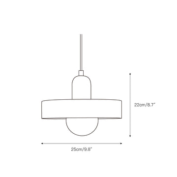 Disc Orb Pendant Lamp – detail 3 — Dimension drawings 1