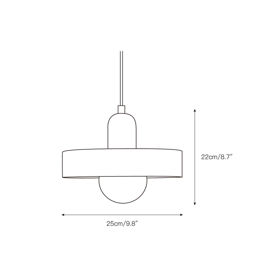 Disc Orb Pendant Lamp – detail 3 — Dimension drawings 1