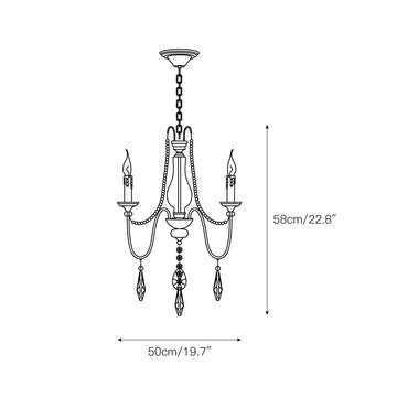 Doane Chandelier – detail 3 — Dimension drawings 1