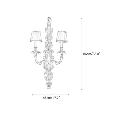 Dominique Brass Wall Lamp – detail 3 — Dimension drawings 1