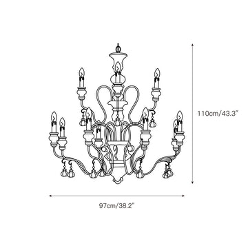 Donnelly Country Chandelier – detail 7 — Dimension drawings 4