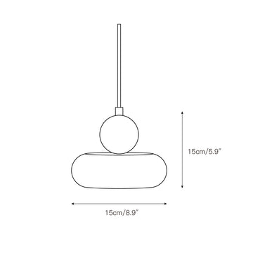 Donya Pendant Lamp – detail 3 — Dimension drawings 1