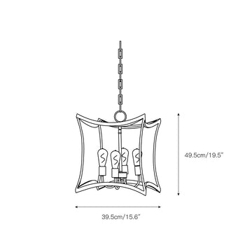 Dore Lantern Pendant Lamp – detail 3 — Dimension drawings 1