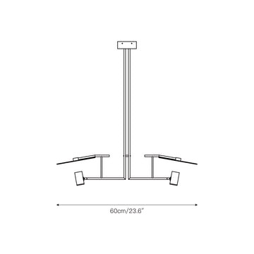Dot Linear Chandelier – detail 3 — Dimension drawings 1