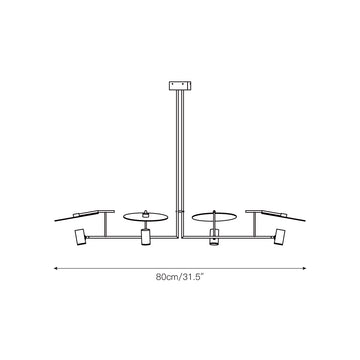 Dot Linear Chandelier – detail 4 — Dimension drawings 2