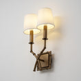 Load image into Gallery viewer, Double Arm Bamboo Sconce