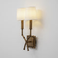 Load image into Gallery viewer, Double Arm Bamboo Sconce
