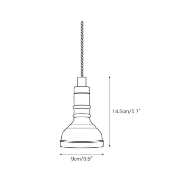 Douille Chrome Pendant Lamp – detail 3 — Dimension drawings 1