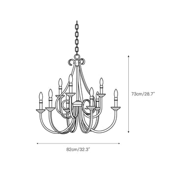 Dover Chandeliers – detail 4 — Dimension drawings 2