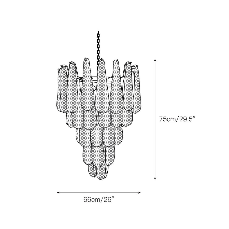 Drop Murano Chandelier – detail 4 — Dimension drawings 2