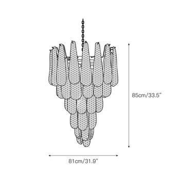 Drop Murano Chandelier – detail 5 — Dimension drawings 3