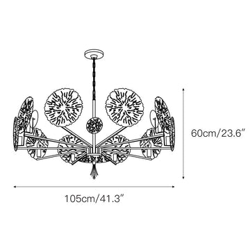 Dunford Chandelier – detail 5 — Dimension drawings 3