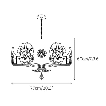 Dunford Chandelier – detail 3 — Dimension drawings 1