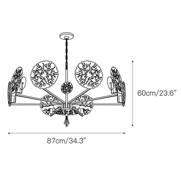 Dunford Chandelier – detail 4 — Dimension drawings 2