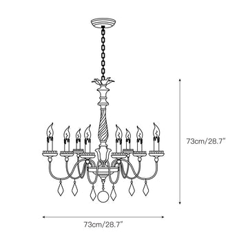 Durham Chandelier – detail 3 — Dimension drawings 1